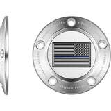 FIGURATI DESIGNS 0940-2096 FD70-TC-5H-SS Timing Cover 5 hole - blue line american flag - stainless steel