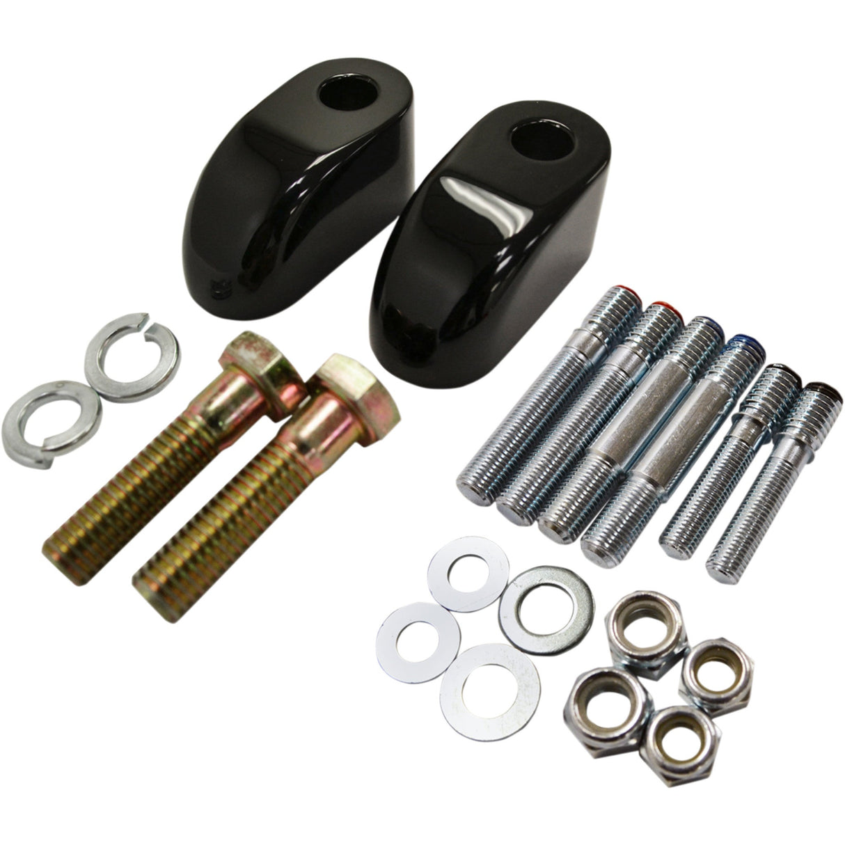 BARON 0602-0694 BA-7416-01B Handlebar Riser Adapter/Extension Risers - Pullback - Extension - 1" - Black