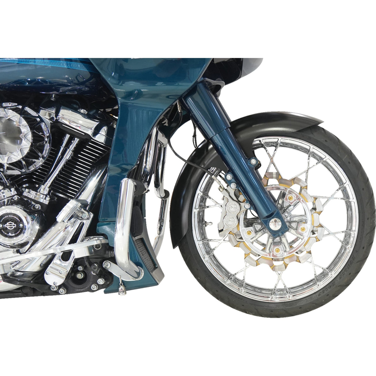 Klock Werks Tire Hugger Front Fender For Dresser Black 21" HD Touring Trike - KWF-01-0309 For Harley Touring 2014-2025