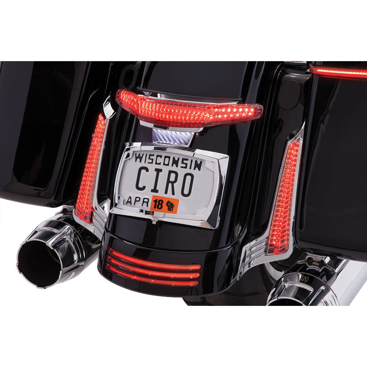 Ciro Taillight License Plate Holder - 40051 For Harley Touring 2006-2026