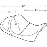 Drag Specialties Low-Profile Seat - 0801-1250 For Harley Touring 2008-2023