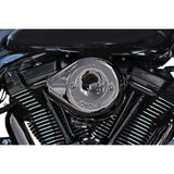 S&S Cycle Stealth Teardrop Air Cleaner Cover M8 Lava Chrome - 170-0779 For Harley Motorcycles 2017-2023