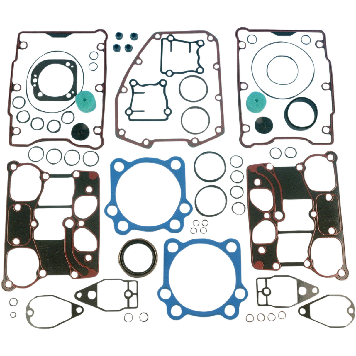 James Gasket Complete Motor Gasket Kit Metal Head Gaskets With Silicone Rocker Gaskets 95"/103" - JGI-17055-99-X For Harley Motorcycles 1999-2004