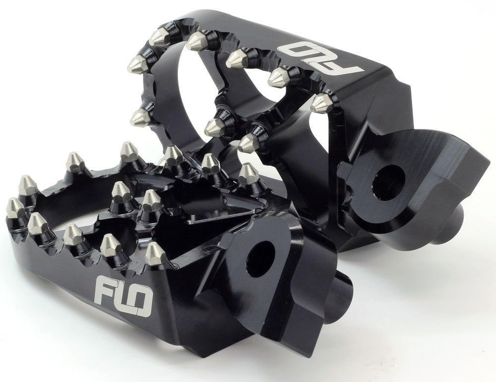 Flo Motorsports PRO Series Foot Pegs Black - FPEG-801BLK Cobra Dirt Bikes 2007-2019