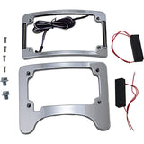 Custom Dynamics Turn Signal Eliminator With Tri Radius Illuminated Plate Frame Chrome - TS-ELIM-06HW-C For Harley Touring 1997-2025