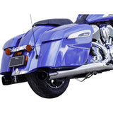 S&S Cycle 4" Broadhead Slip-On Mufflers Slash Cut Chrome - 550-1076 For Indian 2014-2022