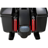 Ciro Filler Panel Tail Lights Red Lens Black - 42053 For Harley Touring 2023-2026