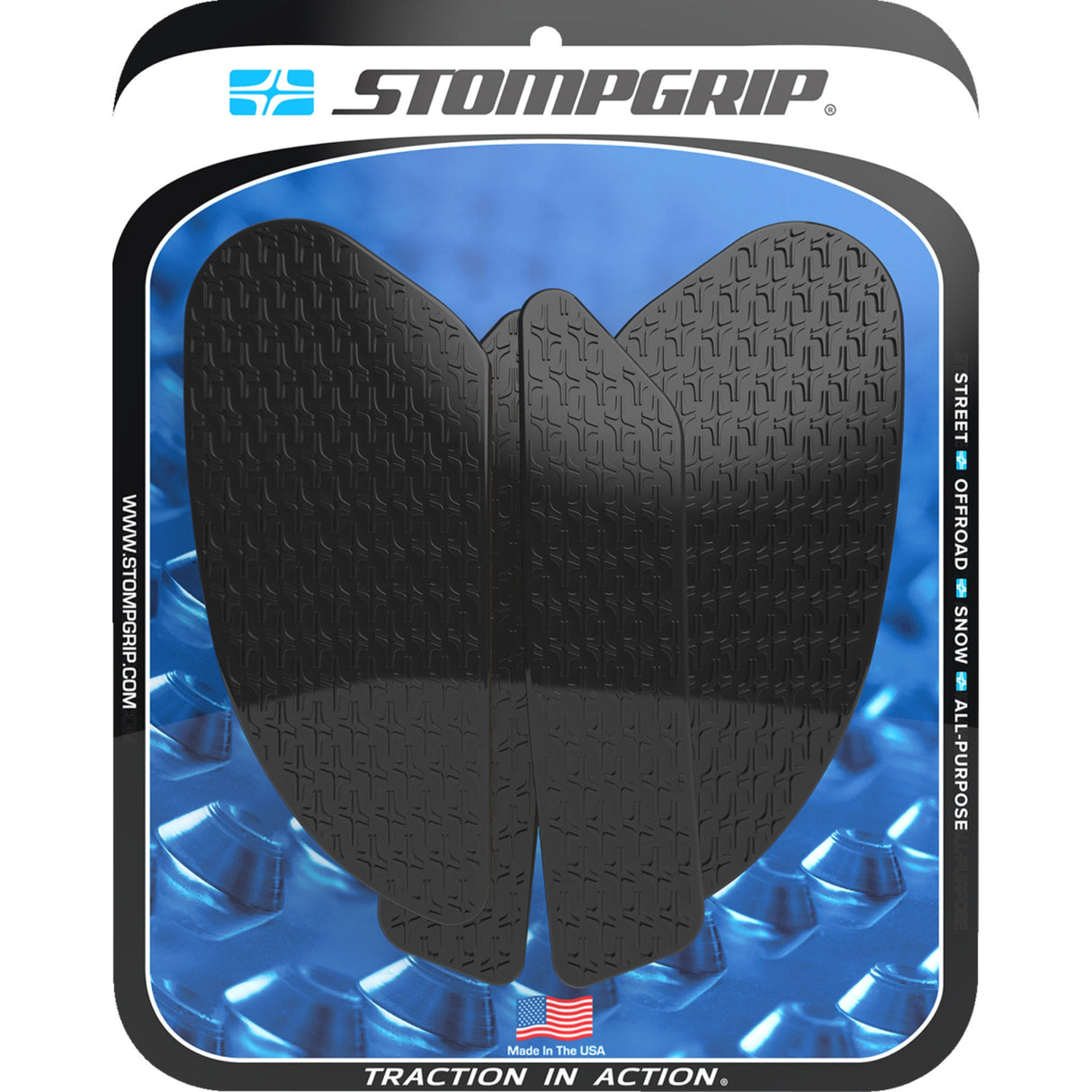 STOMPGRIP 4320-2687 55-14-0202B Icon Profile Traction Pad Tank Grips Traction Pad Tank Grips - Icon - Black - KLX 230/S/SM