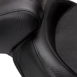 MUSTANG 0810-0282 75018 Vintage Wide Touring Seat Seat - Vintage - Wide - Touring - Without Driver Backrest - One-Piece - Smooth - Black - VT1100
