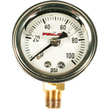 FEULING OIL PUMP CORP. 2212-0608 9040 Oil Pressure Gauge — Bottom Port Liquid Filled Oil Pressure Gauge - 1.5" Dial - 1/8" NPT Bottom Port - White Face