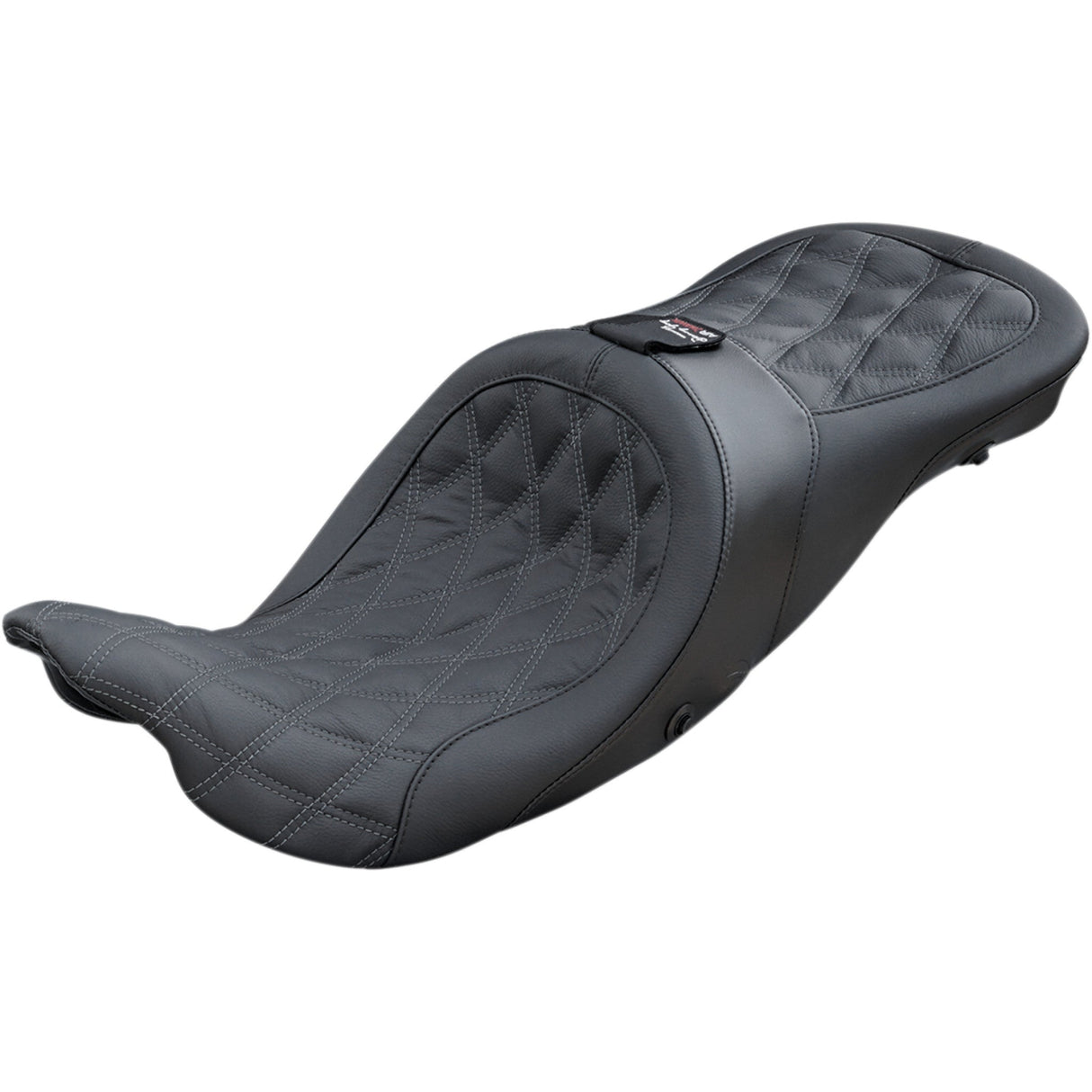 DANNY GRAY 0801-1148 21-413DIAAIR Airhawk Longhaul 2-Up Seat With Driver's Backrest Capability - Longhaul 2Up Seat - Air - w/ Driver Backrest Capability - Double Diamond w/ Gray Stitch - FL '08-'23