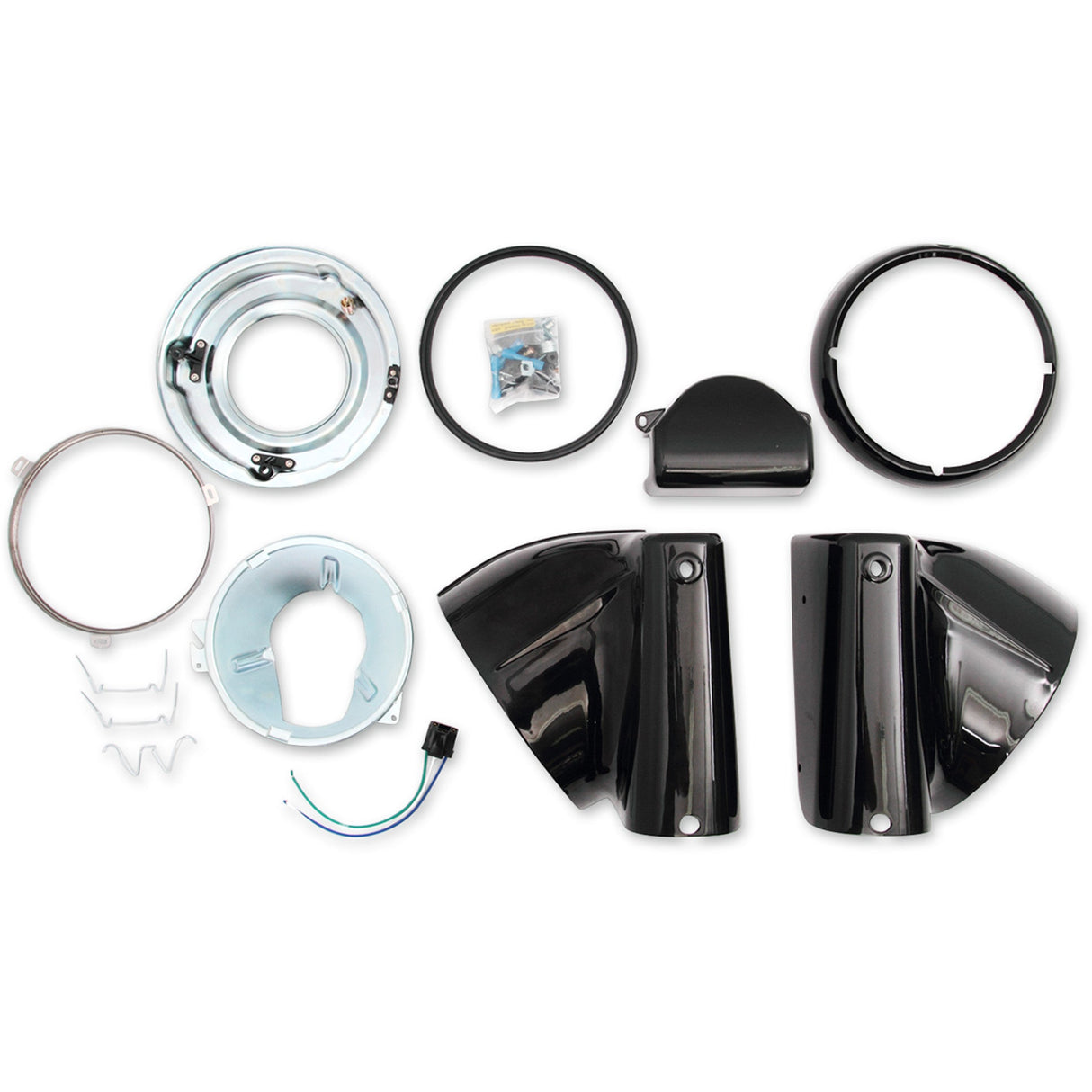 DRAG SPECIALTIES 2001-1482 Headlight Nacelle Kit 7" Nacelle Headlight Kit - Black