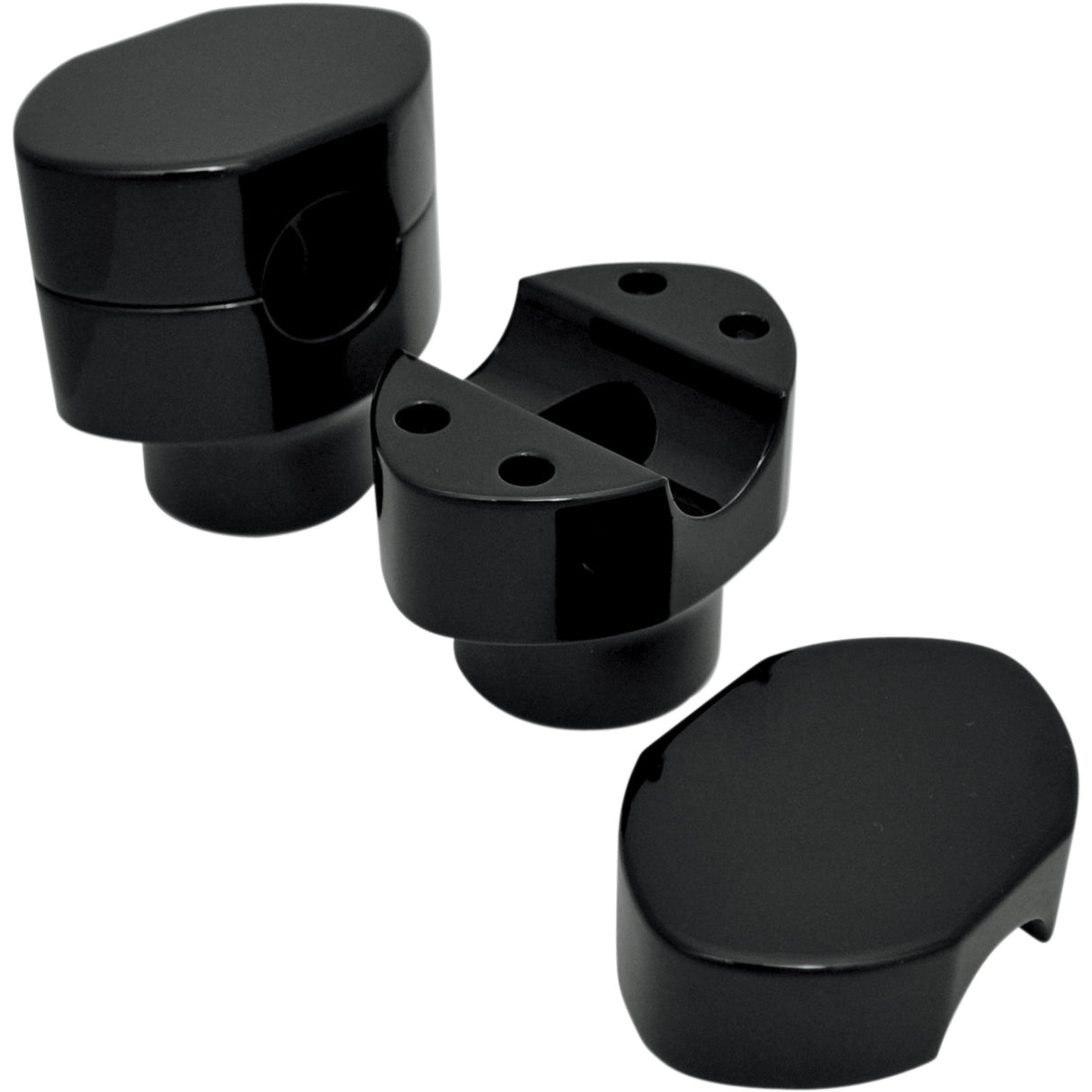 LA CHOPPERS 0602-0550 LA-7410-02B Springer Handlebar Riser Kit - Risers - Springer - Black