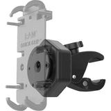 RAM MOUNTS 0603-1133 RAP-400-462NPT Tough-Claw™ Small Clamp Base with Vibe-Safe™ Adapter Ball Mount - Tough-Claw™ Base - 5/8" - 1-1/2" - Vibe Safe