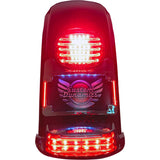 Custom Dynamics Turn Signal Eliminator With Tri Radius Illuminated Plate Frame Gloss Black - TS-ELIM-06HW-B For Harley Touring 1997-2025