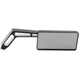 PRO-ONE PERF.MFG. 0640-0252 102470B Billet Aluminum Mirror Mirror - Weekend Warrior - Side View - 2 Tone/Cut-Out - Rectangle - Black - Right