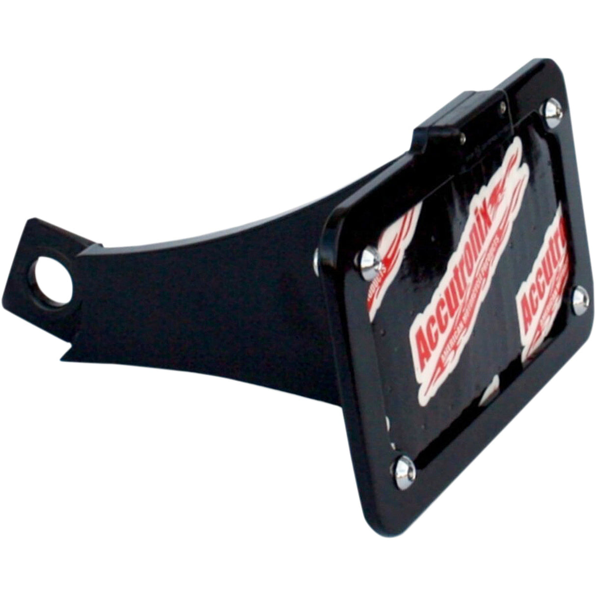 Accutronix Indian Side-Mount License Plate Black - LPF092HV-B For Indian Scout 2015-2023
