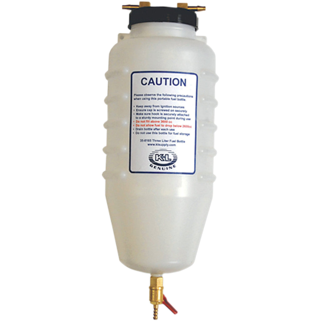 K&L SUPPLY 0702-0003 35-8165 Fuel Injected Rated Fuel Bottle 3 liters