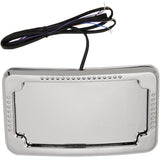 CYCLE VISIONS 2030-0941 CV-4640 Curved Slick Signals License Plate Frame with 3-Hole Backing Plate License Plate Mount - Lighted Frame