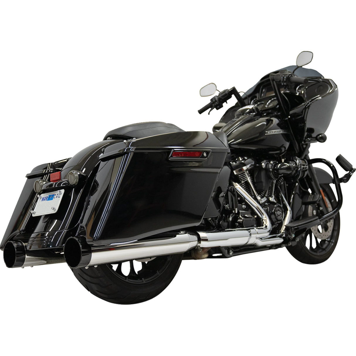 Bassani Xhaust 4-1/2" Slip-On Mufflers Chrome - 1F745 For Harley Touring 2017-2026