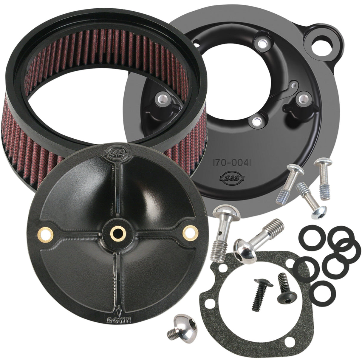 S&S Cycle Super Stock™ Stealth Air Cleaner Kit Black - 170-0093 For Harley Sportster 1991-2006
