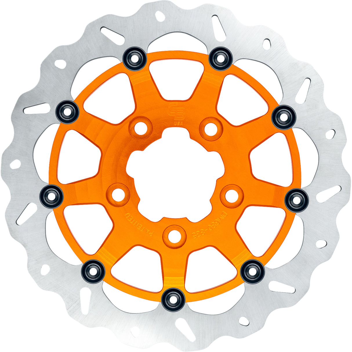 GBRAKES 1710-4957 GBDU037 Oversize Wave® Brake Rotor Wave® Brake Rotor - Front - 13" NB - Orange