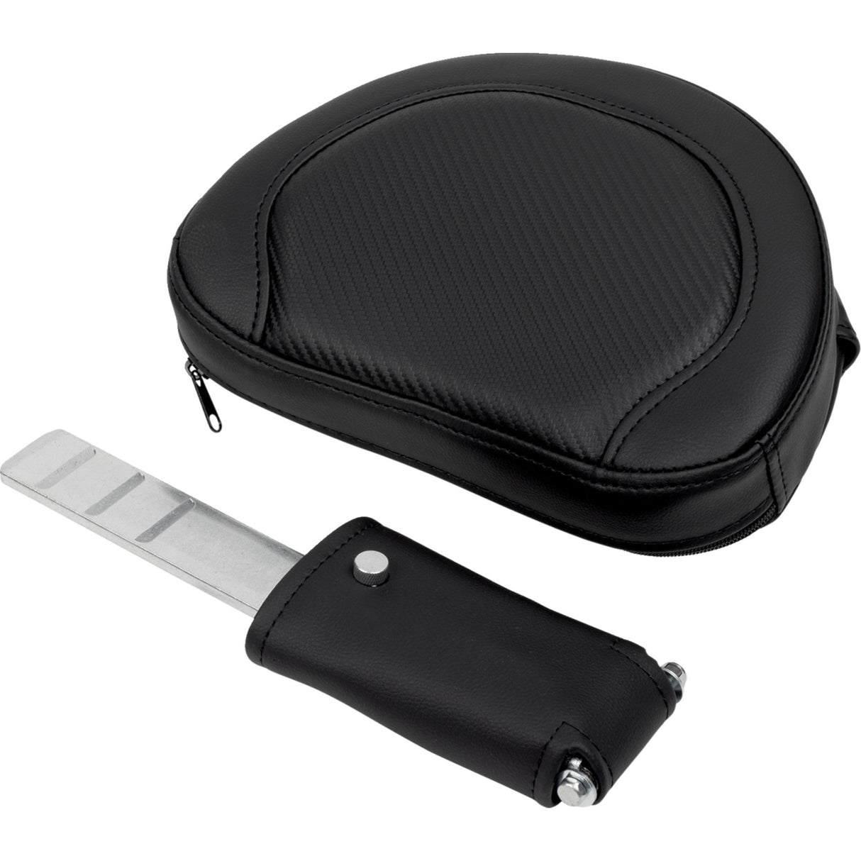 SADDLEMEN- 0801-1617 A808-07R-185BLK Roadsofa™ Standard Reach Seat-with Backrest - Carbon Fiber - Black Stitch - FL 08-19