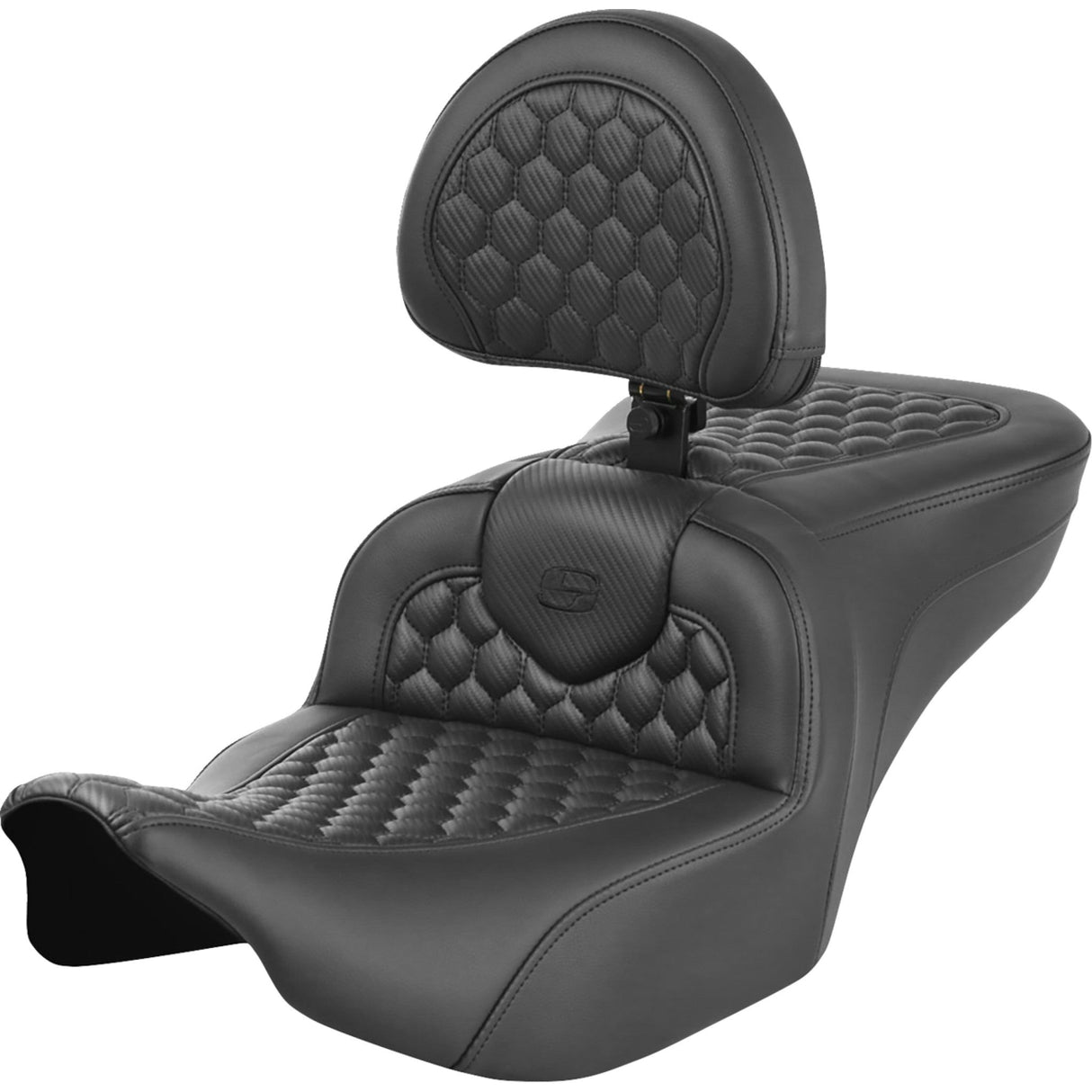 Saddlemen Honeycomb Roadsofa™ Seat With Backrest Honeycomb - 823-07-189B0 For Harley Touring 2023-2026