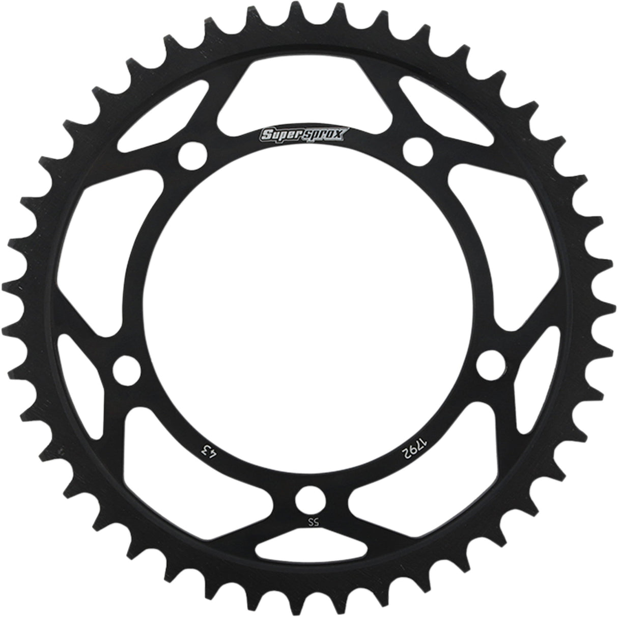 Supersprox Racing Steel Rear Sprocket 43 Tooth - RFE-1792-43-BLK For Suzuki Motorcycles 2000-2016 | Triumph Motorcycles 2000-2018