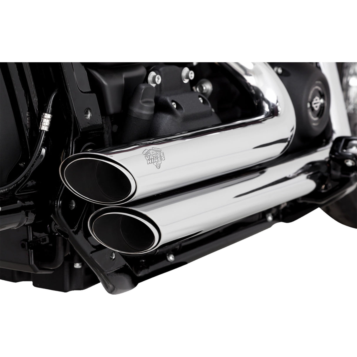 VANCE & HINES 1800-2596 17333 Shortshots Staggered Exhaust System - Chrome