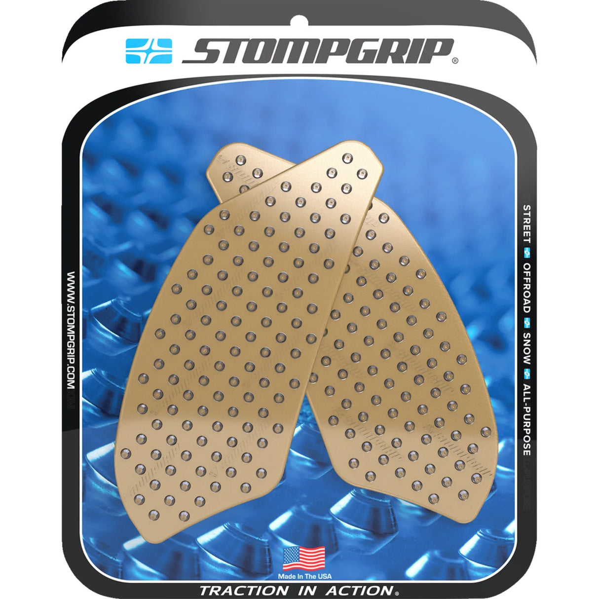 STOMPGRIP 4320-2879 55-10-0200C Volcano Profile Traction Pad Tank Grips Traction Pad Tank Grips - Volcano - Clear - G 310 R