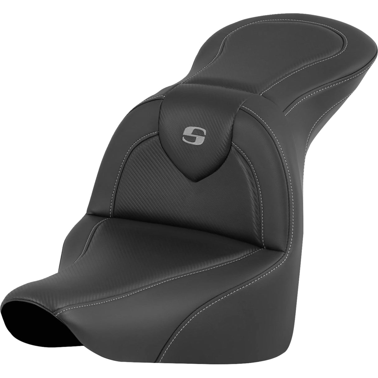 Saddlemen RoadSofa™ Seat Carbon Fiber Without Driver Backrest Flfb Fxbr - 818-27-185 For Harley Softail 2018-2026