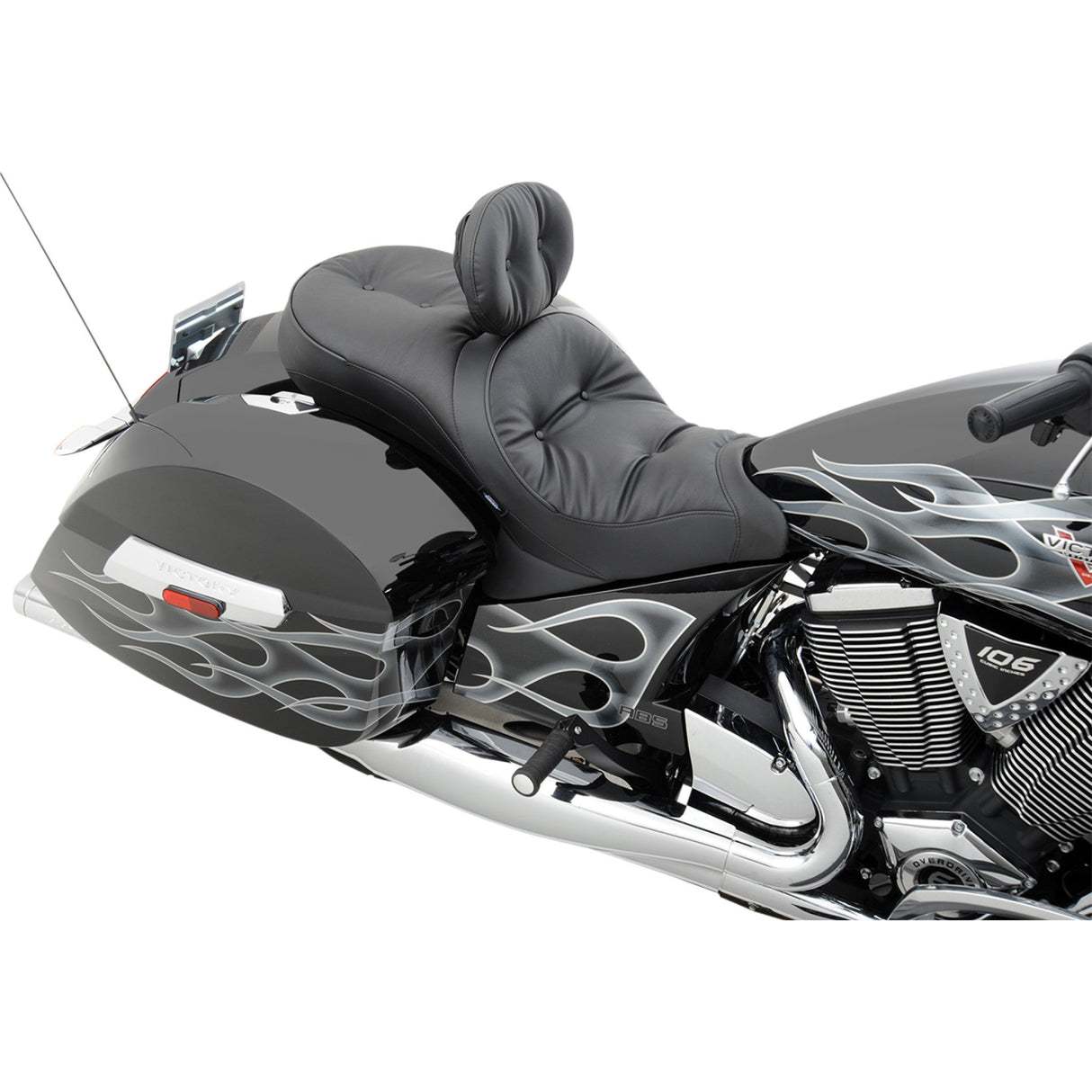 DRAG SPECIALTIES Low-Profile Touring Seat - Black Victory '10-'15