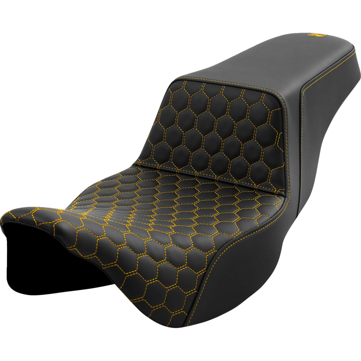 Saddlemen Honeycomb Step-Up Seat Honeycomb Extended Reach Gold Stitching - 808-07B-17807 For Harley Touring 2008-2025