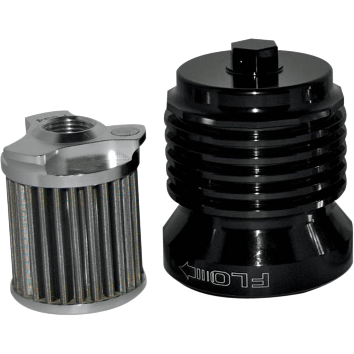 PC Racing Flo® "Spin-On" Oil Filter Black Anodized Aprilia BMW Buell H-D Moto Guzzi - PCS4B For Harley Motorcycles 1984-2026