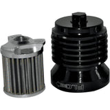 PC Racing Flo® "Spin-On" Oil Filter Black Anodized Aprilia BMW Buell H-D Moto Guzzi - PCS4B For Harley Motorcycles 1984-2026