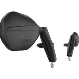 RAM MOUNTS 0640-1718 RAM-B-349-C-465RL Tough-Mirror™ Kit with M10-1.25 Bases - Long Arm Tough-Mirror™ - Side View - Oval - Black - Left/Right - Long Arm