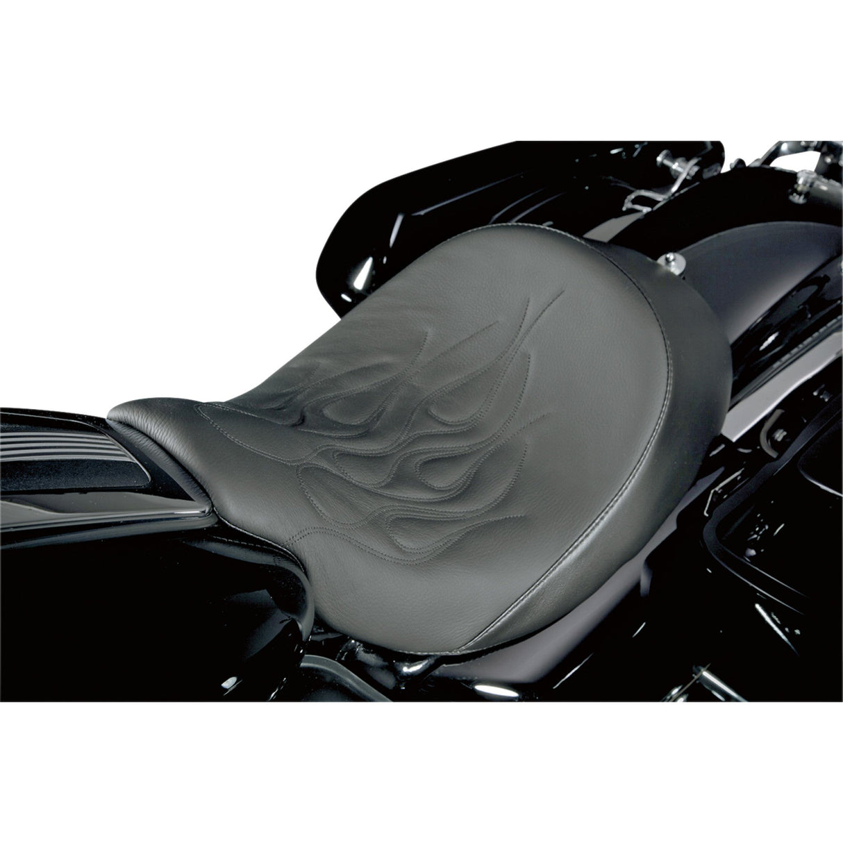 Danny Gray Speed Cradle Solo Seat Flame Stitch - 21-414F For Harley Touring 2008-2023