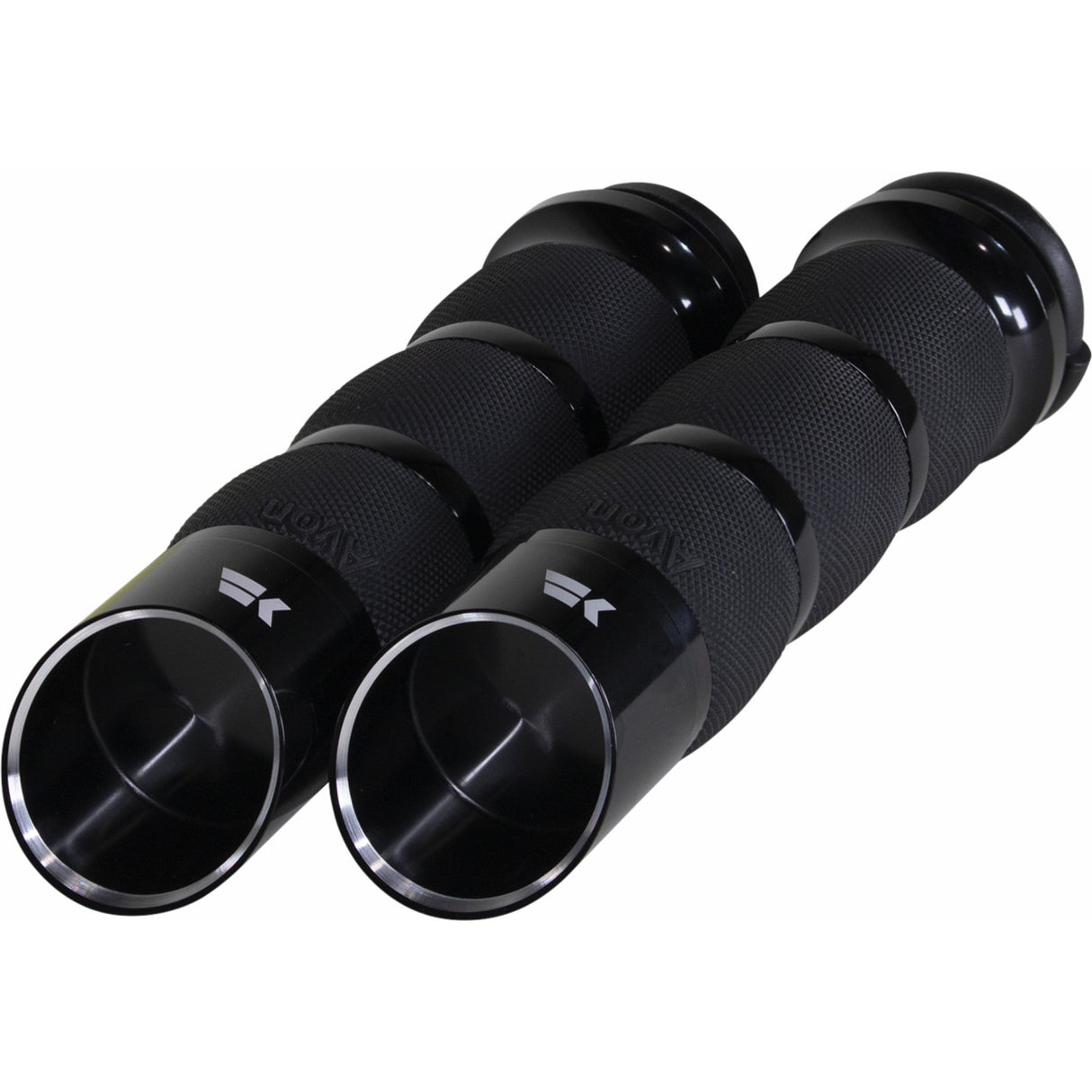 Khrome Werks Edge Grips Air Cushion TBW Black - 500150 For Harley Motorcycles 2008-2024