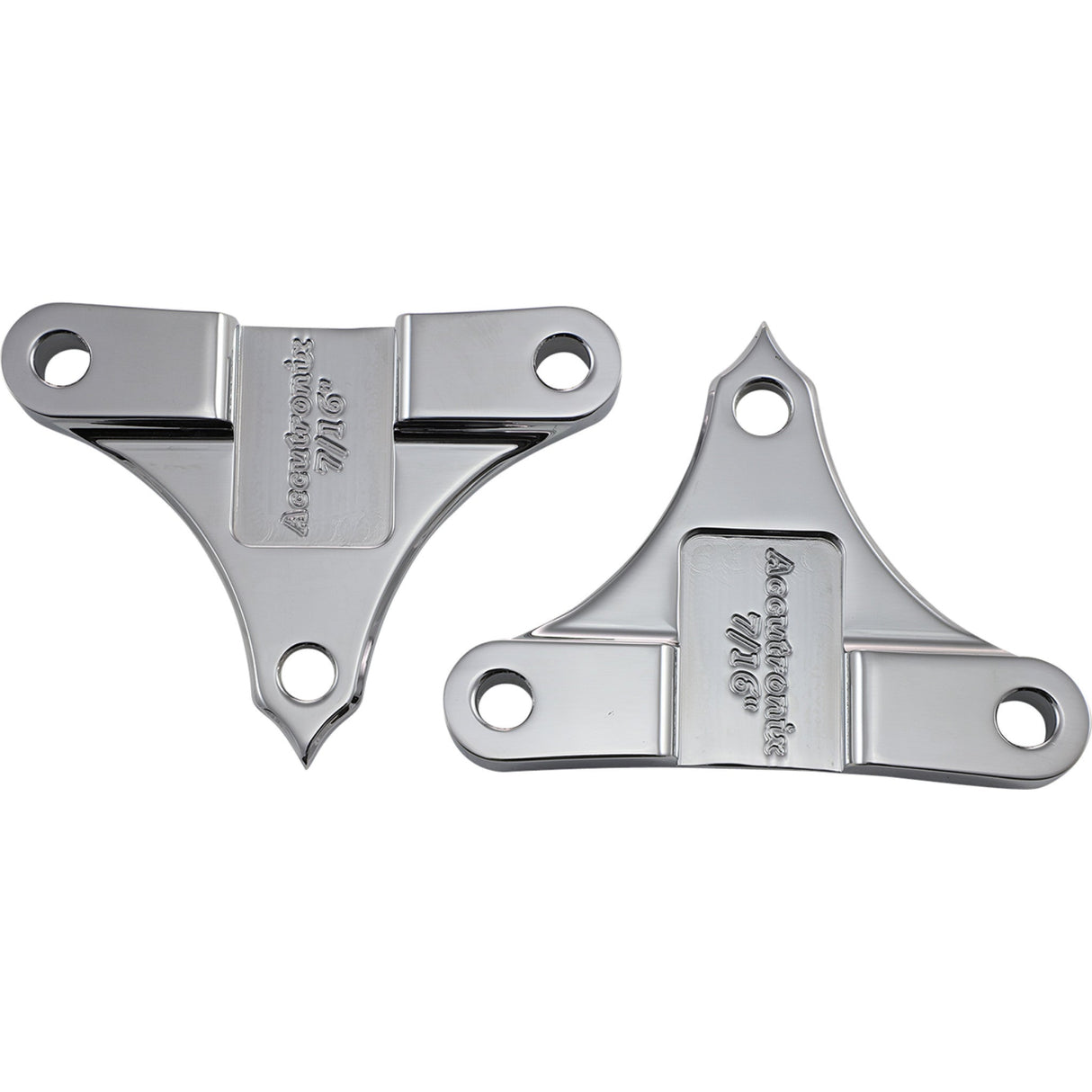 Accutronix Fender Spacers For Hot Bagger Legs Chrome 0.4375" Spacer For 6-3/8" Width Fender - TFS49-NF7/16C For Harley Touring 2014-2020
