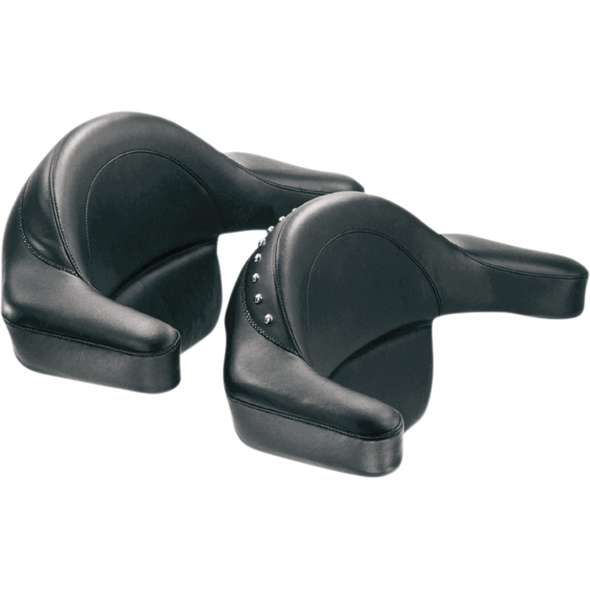 Mustang Passenger Pad With Armrest Smooth - 75324 For Harley Touring 1980-2013