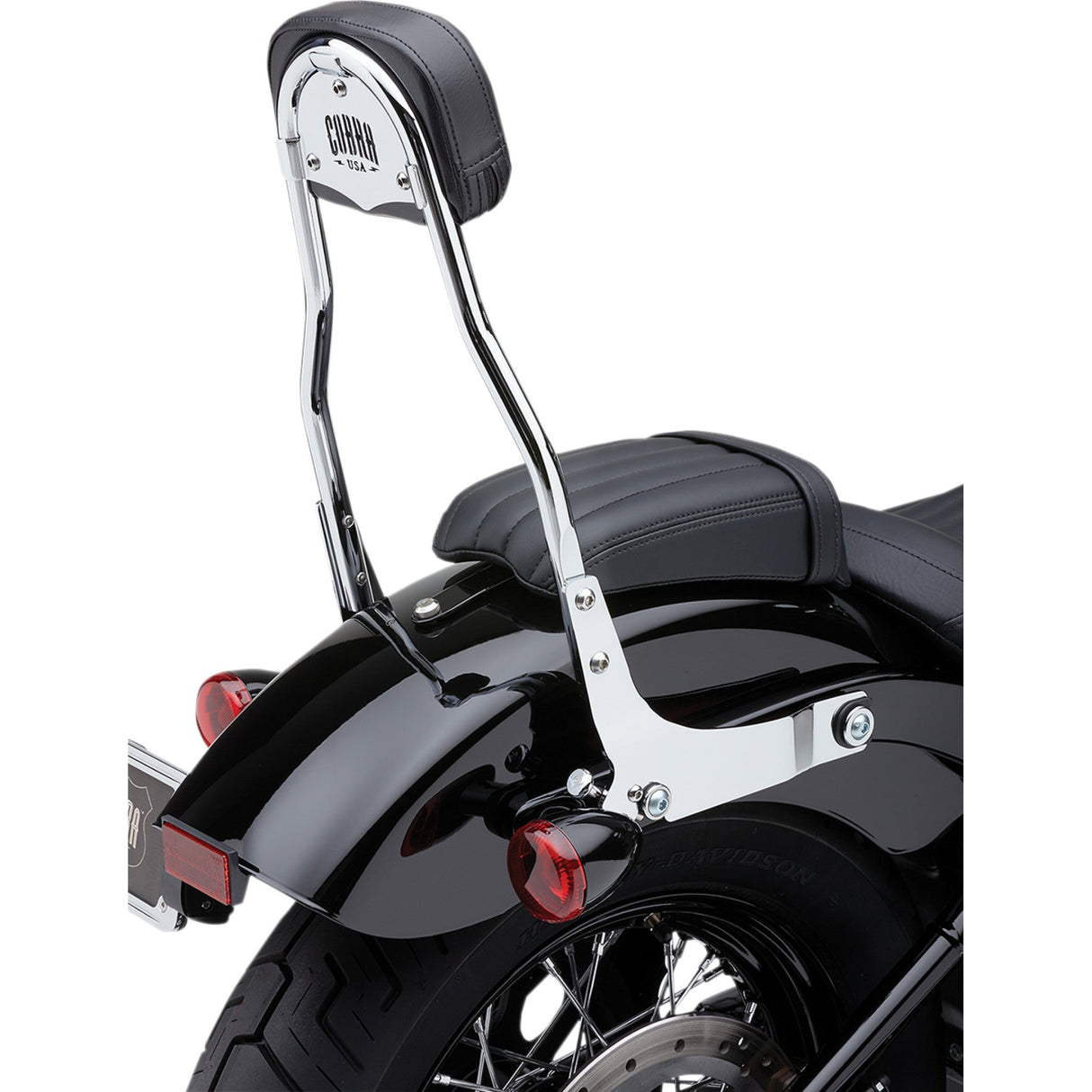 COBRA 1501-0601 602-2010 Detachable Backrest Kit - 14" - Chrome - FLHC/S