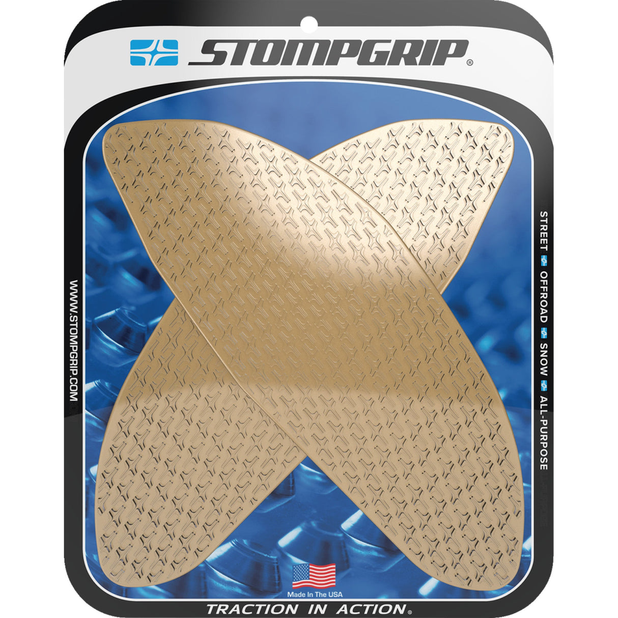 STOMPGRIP 4320-2796 55-14-0180C Icon Profile Traction Pad Tank Grips Traction Pad Tank Grips - Icon - Clear - RSV4/Tuono V4