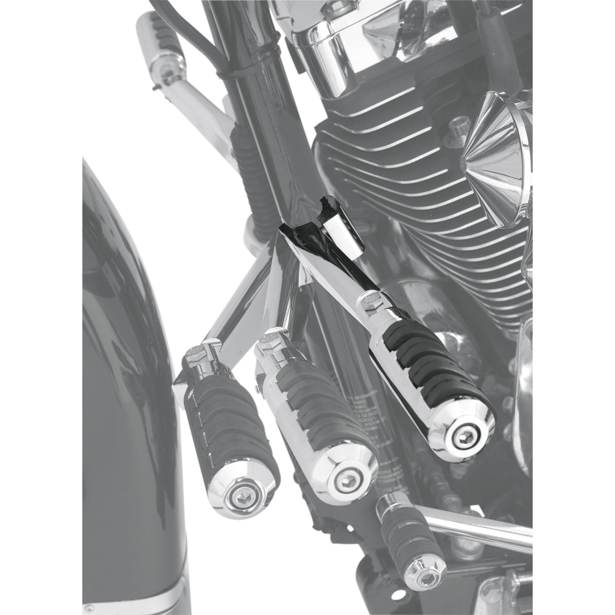 RIVCO PRODUCTS 1620-0807 HD003 Highway Pegs with Frame Mounts Adjustable Frame Mount Peg - Chrome - 1.25"