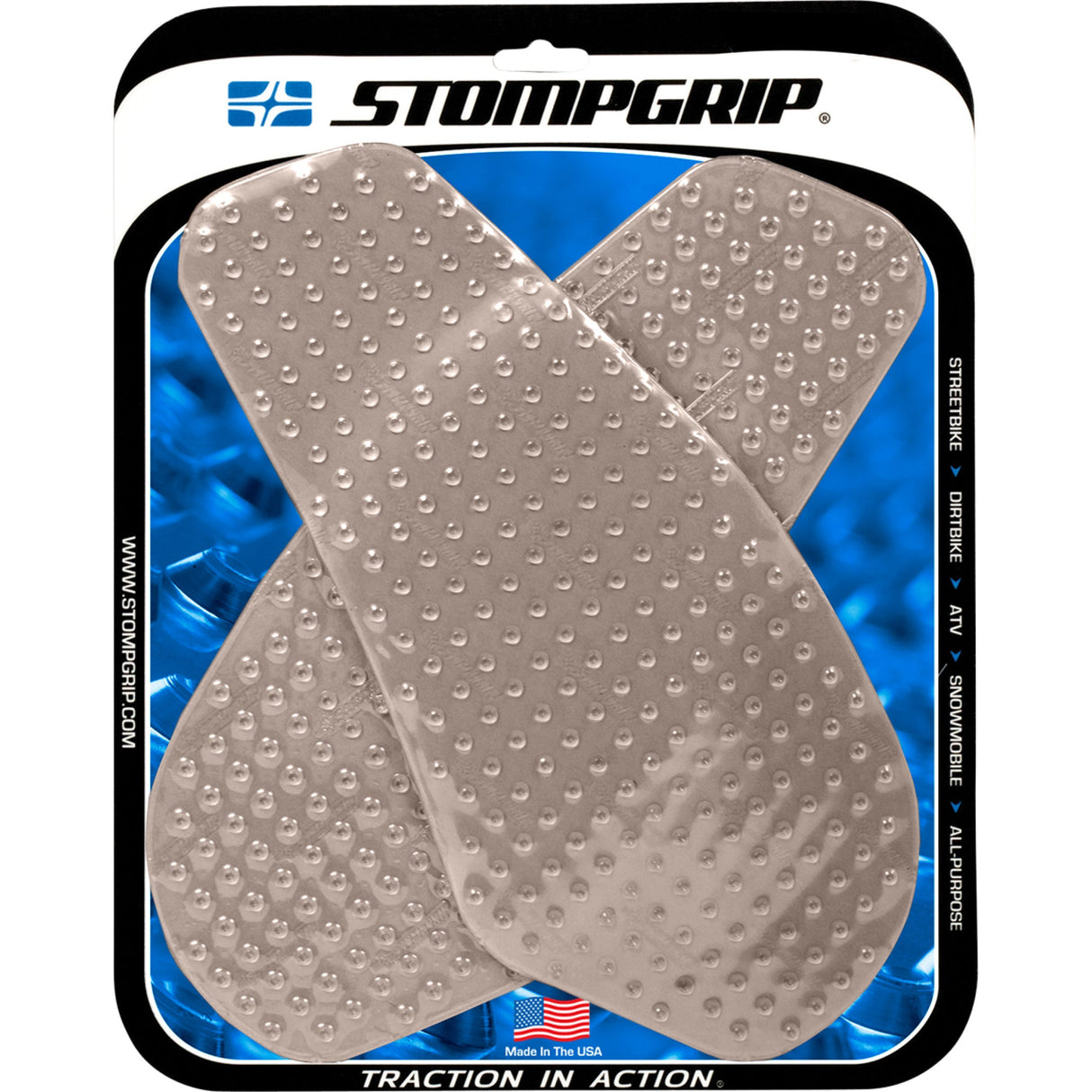 STOMPGRIP 4320-1056 55-10-0004C Volcano Profile Traction Pad Tank Kit Traction Kit - Clear - Yamaha