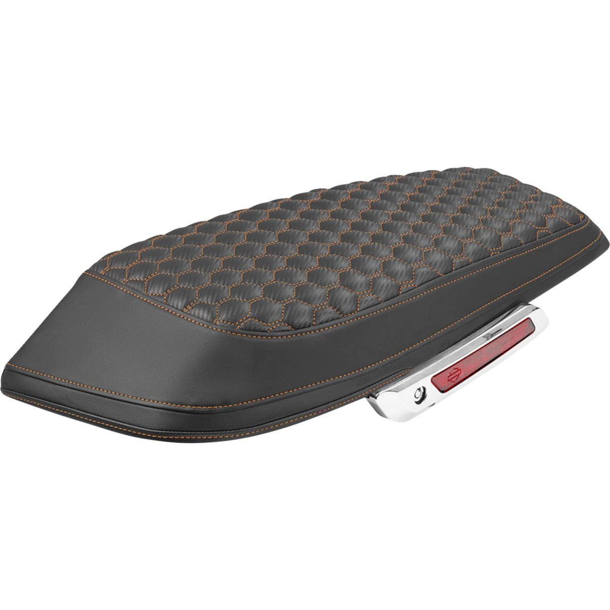 SADDLEMEN 3501-2348 L870-23-19003 Saddlebag Lid Covers honeycomb - orange stitch - flh/flt '23-'25