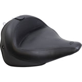Mustang Wide Solo Seat With Removable Backrest With Backrest Vintage Black Smooth - 79914 For Harley Softail Deluxe 2005-2017