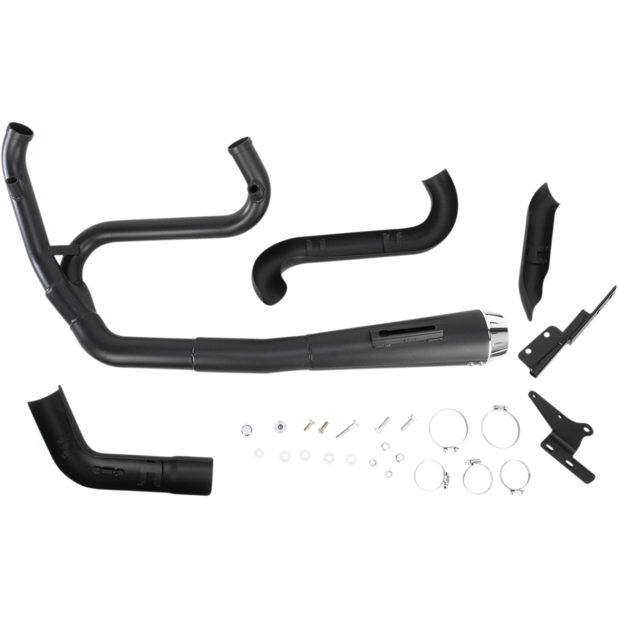Bassani Xhaust Road Rage 2-Into-1 Exhaust System - 1D5250B For Harley Dyna 1991-2017