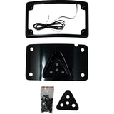 KODLIN USA 2030-2464 KUS20352 Curved Laydown License Plate Kit 3-Hole License Plate Mount - Curved - Black