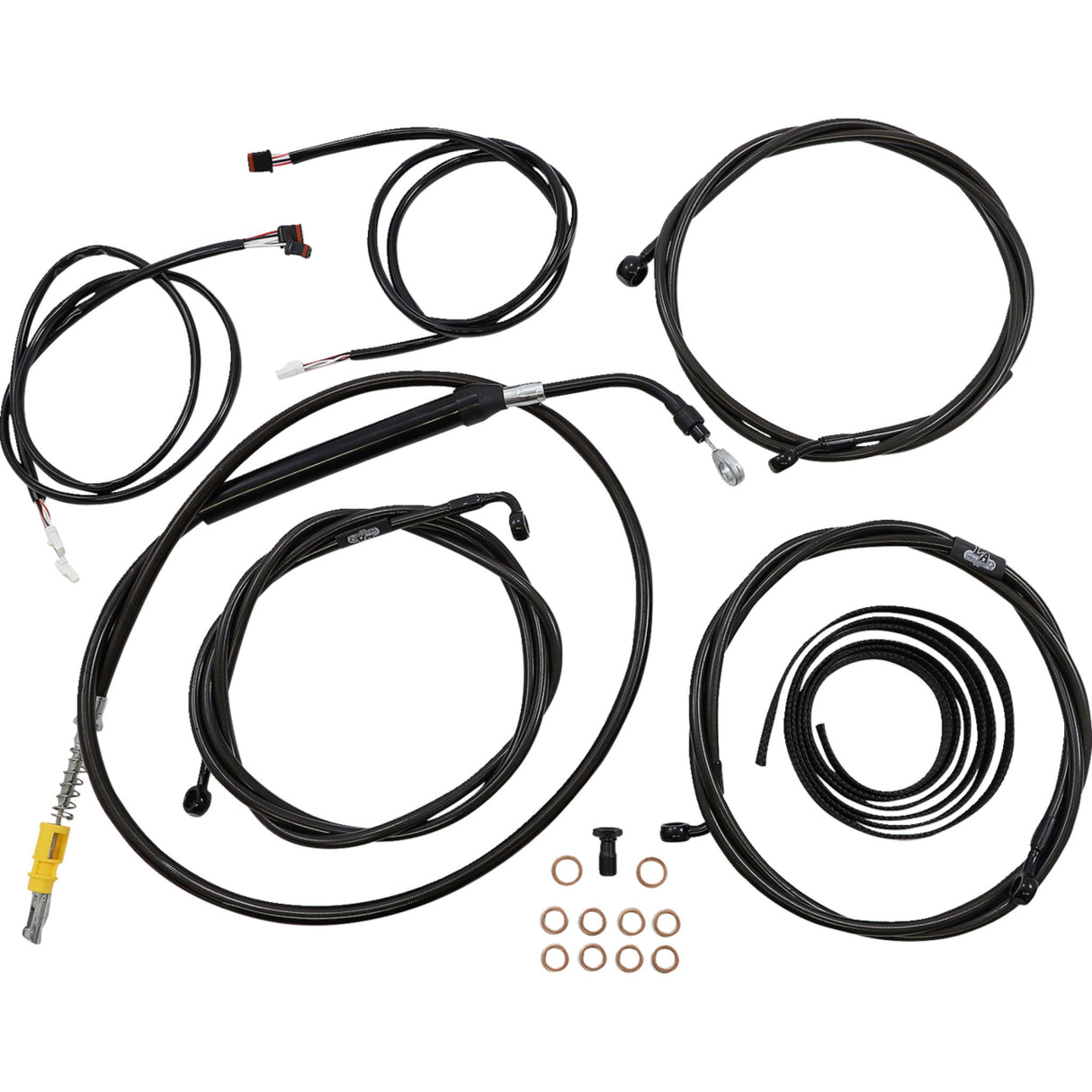 La Choppers Midnight Cable Kit - LA-8056KT3-16M For Harley Touring 2021-2022